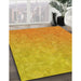 Machine Washable Transitional Neon Orange Rug in a Family Room, wshpat3813yw