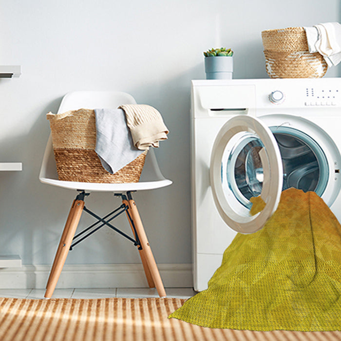 Machine Washable Transitional Neon Orange Rug in a Washing Machine, wshpat3813yw