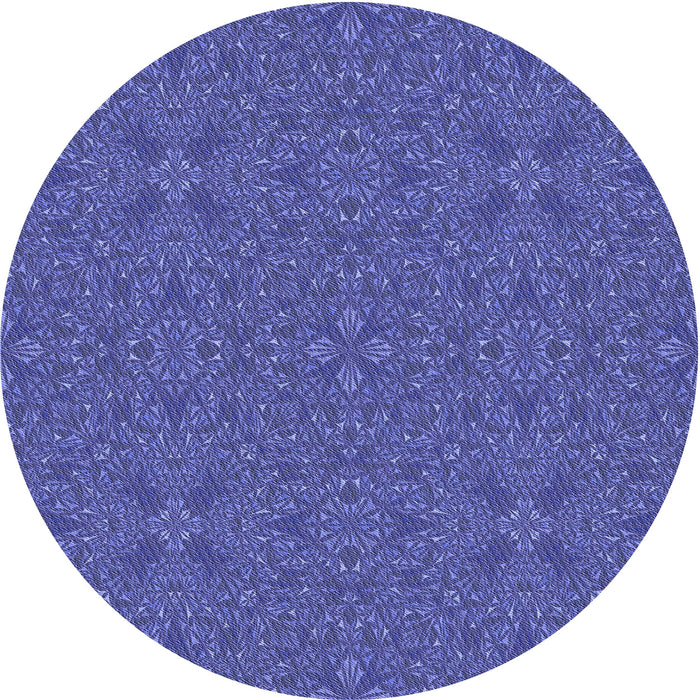 Square Patterned Light Slate Blue Rug, pat3814blu