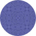 Square Patterned Light Slate Blue Rug, pat3814blu