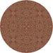 Square Patterned Brown Red Rug, pat3814brn