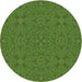 Square Patterned Seaweed Green Rug, pat3814grn