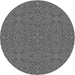 Square Patterned Gunmetal Gray Rug, pat3814gry