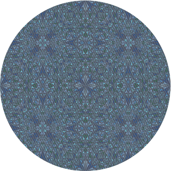 Square Patterned Silk Blue Rug, pat3814lblu