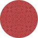 Square Machine Washable Transitional Red Rug in a Living Room, wshpat3814rd