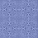 Round Patterned Sky Blue Rug, pat3815blu