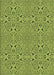 Machine Washable Transitional Pistachio Green Rug, wshpat3815brn