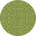 Square Patterned Pistachio Green Rug, pat3815brn