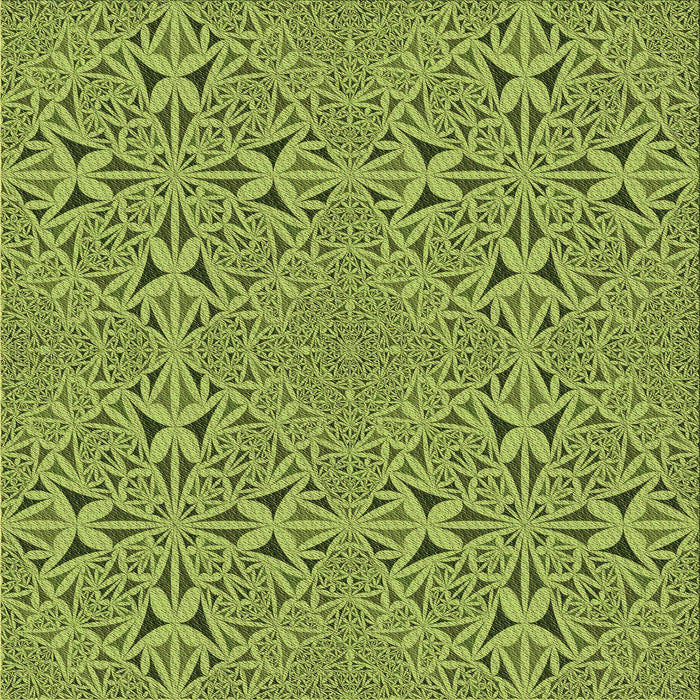 Round Machine Washable Transitional Pistachio Green Rug, wshpat3815brn