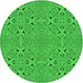 Square Machine Washable Transitional Lime Green Rug in a Living Room, wshpat3815grn