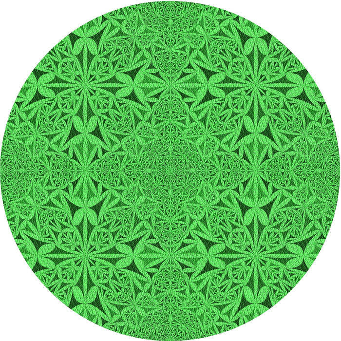 Square Patterned Lime Green Rug, pat3815grn