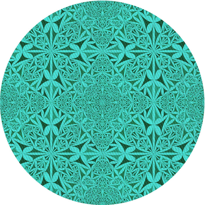 Square Machine Washable Transitional Aqua Cyan Blue Rug in a Living Room, wshpat3815lblu