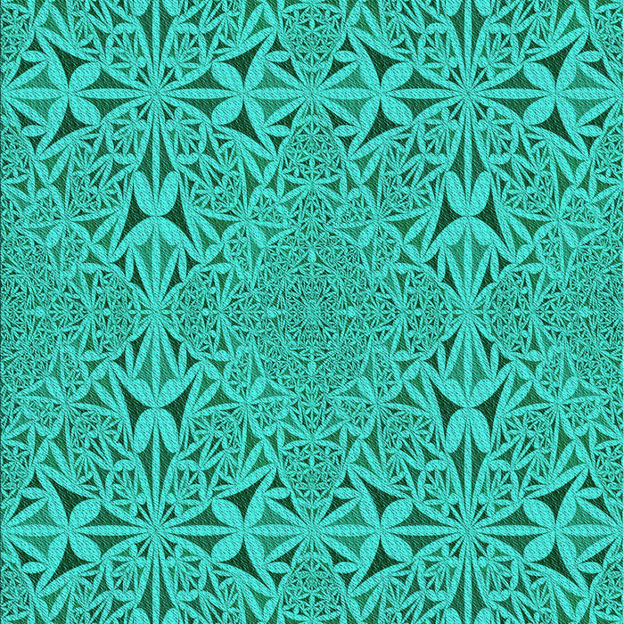 Patterned Aqua Cyan Blue Rug, pat3815lblu