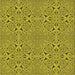 Round Patterned Olive Green Rug, pat3815org