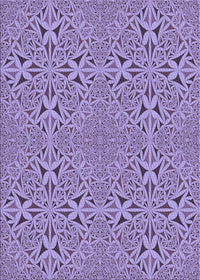 Machine Washable Transitional Bright Lilac Purple Rug, wshpat3815pur