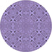 Square Machine Washable Transitional Bright Lilac Purple Rug in a Living Room, wshpat3815pur