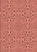 Machine Washable Transitional Orange Rug, wshpat3815rd