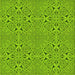 Round Machine Washable Transitional Dark Lime Green Rug, wshpat3815yw