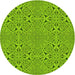 Square Machine Washable Transitional Dark Lime Green Rug in a Living Room, wshpat3815yw