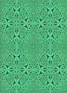 Patterned Spring Green Novelty Rug, pat3815