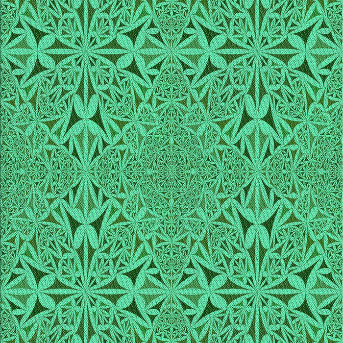 Machine Washable Transitional MediumSpring Green Rug, wshpat3815