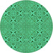 Sideview of Patterned Spring Green Novelty Rug, pat3815