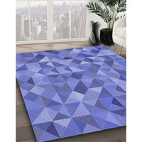 Patterned Sky Blue Rug, pat3816blu