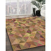 Machine Washable Transitional Red Rug in a Family Room, wshpat3816brn