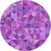 Square Patterned Purple Rug, pat3816pur