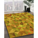 Machine Washable Transitional Yellow Rug in a Family Room, wshpat3816yw