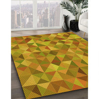 Patterned Yellow Rug, pat3816yw