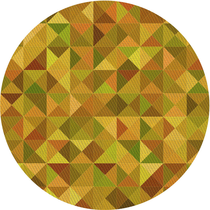 Square Machine Washable Transitional Yellow Rug in a Living Room, wshpat3816yw