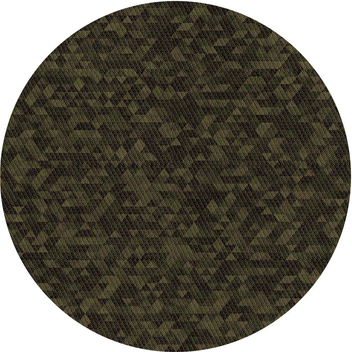Square Patterned Dark Brown Rug, pat3817brn