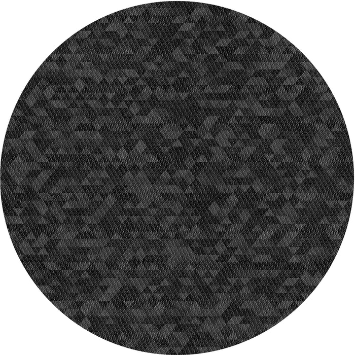 Square Patterned Midnight Gray Rug, pat3817gry