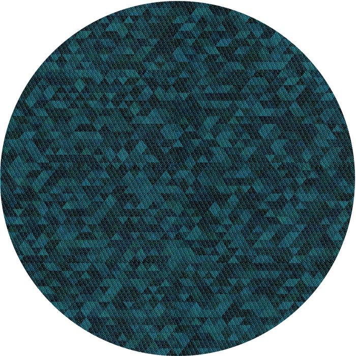 Square Patterned Teal Green Rug, pat3817lblu