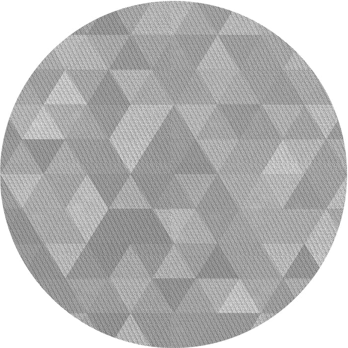 Square Patterned Silver Gray Rug, pat3818gry