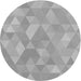 Square Patterned Silver Gray Rug, pat3818gry