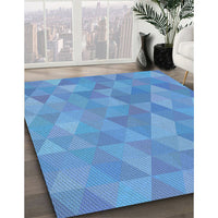 Patterned Blue Rug, pat3818lblu