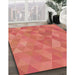 Machine Washable Transitional Tomato Red Rug in a Family Room, wshpat3818org