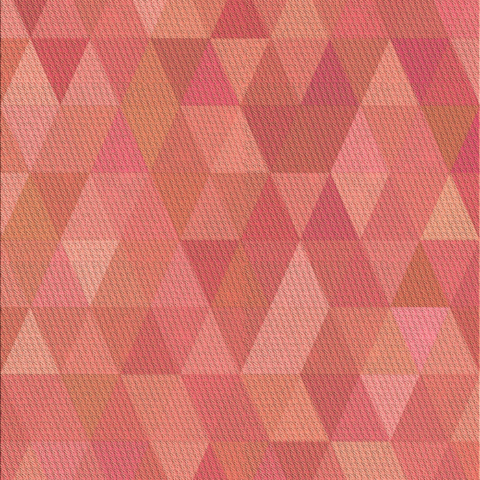 Patterned Tomato Red Rug, pat3818org