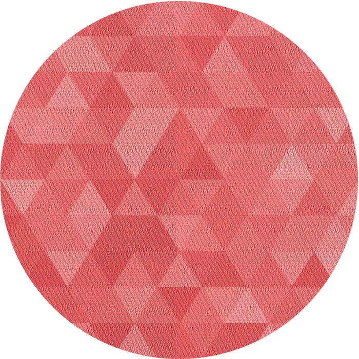 Square Patterned Red Rug, pat3818rd