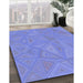 Patterned Sky Blue Rug in Family Room, pat3819blu