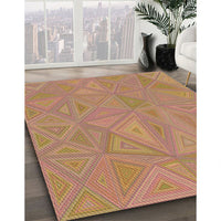 Patterned Orange Rug, pat3819brn