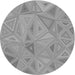 Square Patterned Cloud Gray Rug, pat3819gry