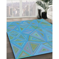 Patterned Blue Ivy Blue Rug, pat3819lblu