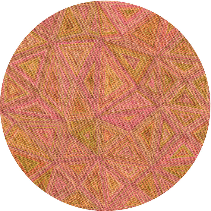 Square Patterned Orange Rug, pat3819org