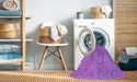 Machine Washable Transitional Purple Rug in a Washing Machine, wshpat3819pur