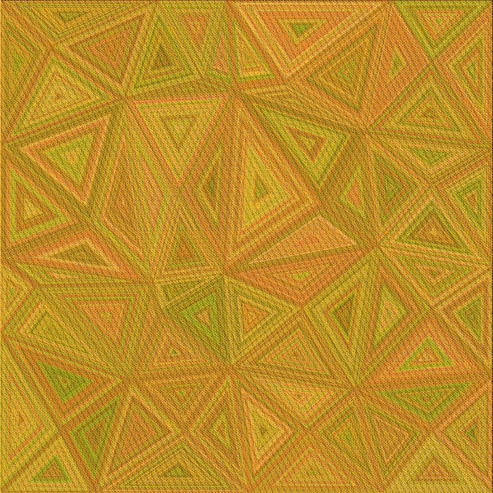 Round Patterned Orange Rug, pat3819yw