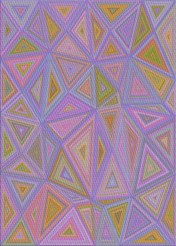 Patterned French Lilac Purple Modern Rug, pat3819