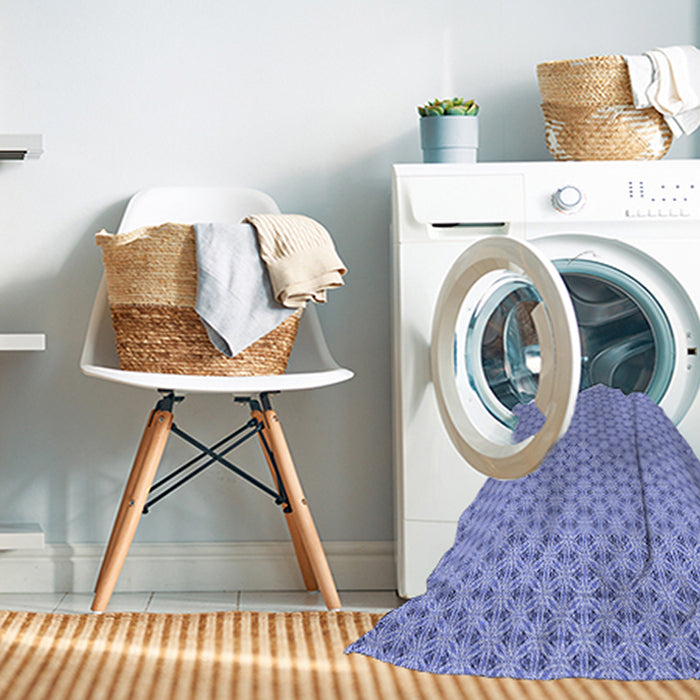 Machine Washable Transitional Jeans Blue Rug in a Washing Machine, wshpat382blu